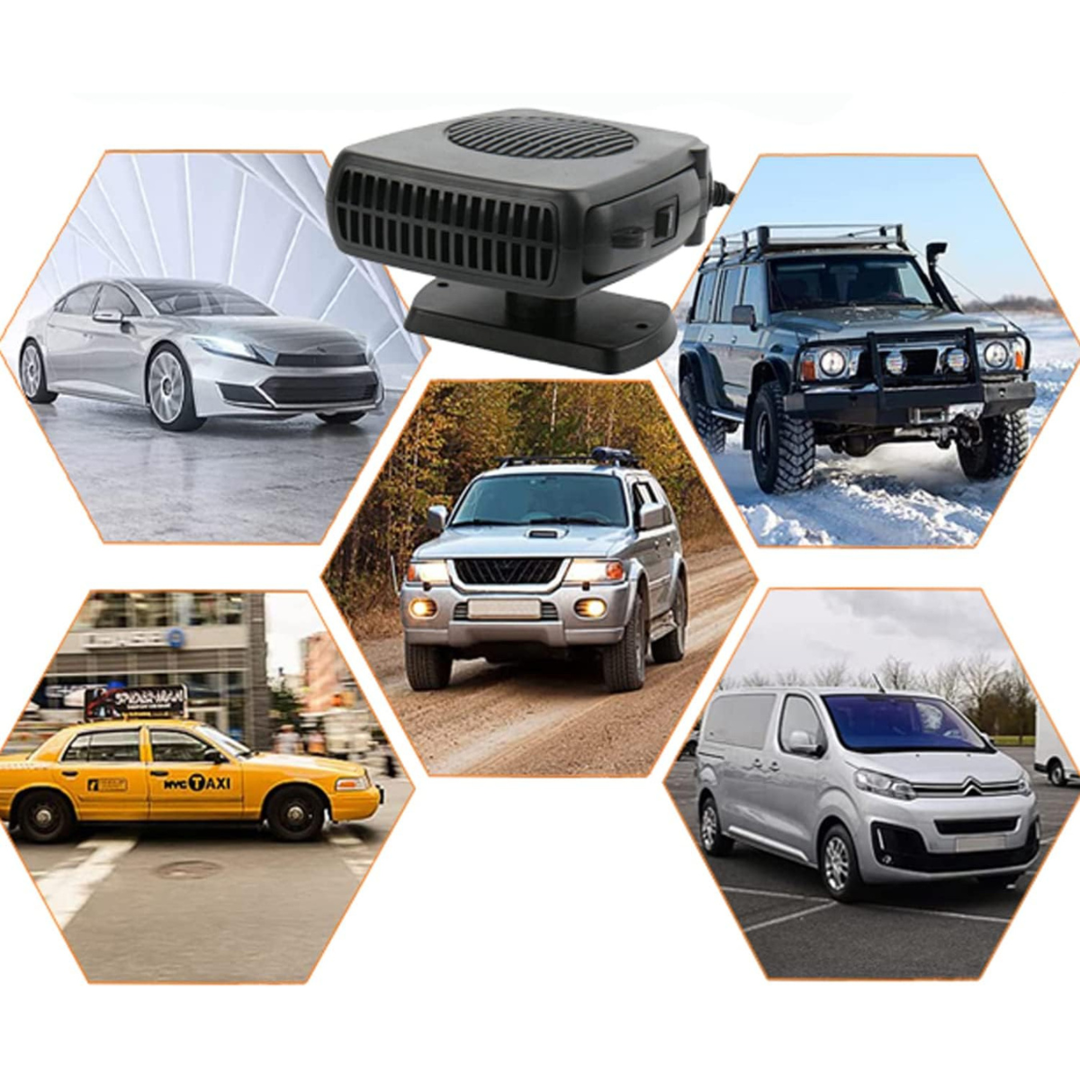 "🔥 Calentador de Auto 2 en 1 – Modos Calor y Ventilación 🌬️"