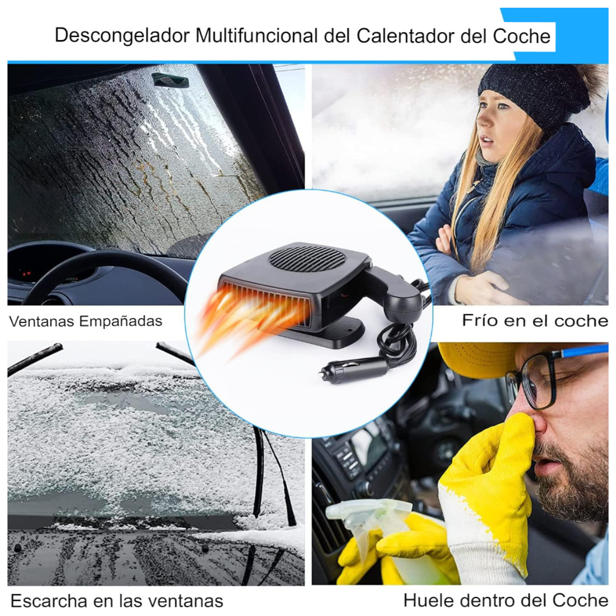 "🔥 Calentador de Auto 2 en 1 – Modos Calor y Ventilación 🌬️"