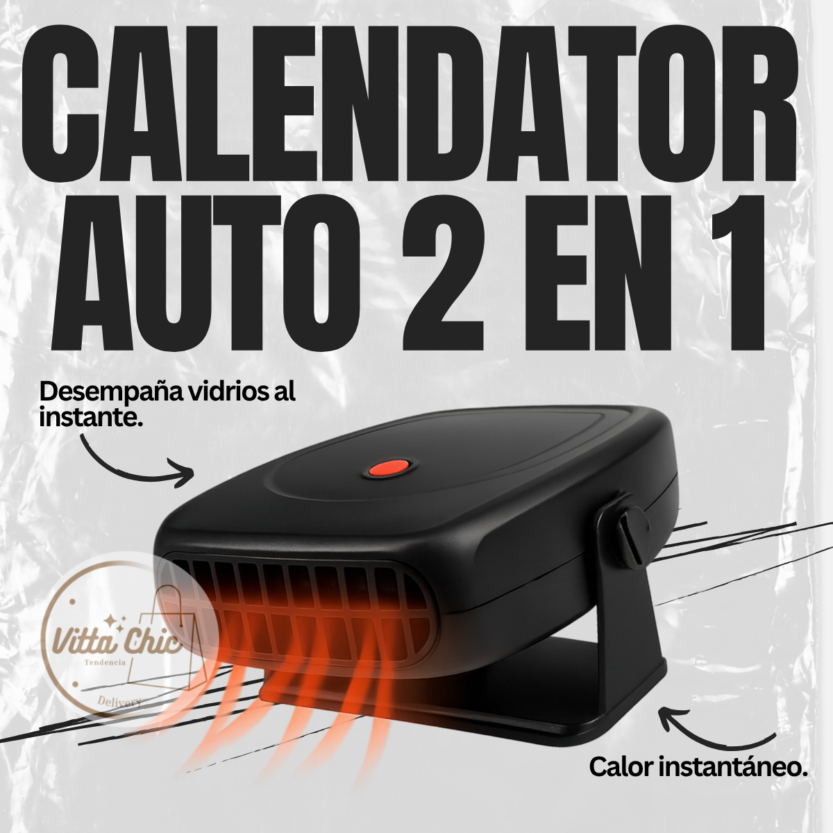 "🔥 Calentador de Auto 2 en 1 – Modos Calor y Ventilación 🌬️"